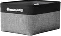 TheWarmHome Storage Basket for Organizing- 16x12x8 inch 1 Pack Fabric Storage Cubes, Bins for Organization for Shelves Organizer Gift Laundry Cloth Toy (Grey & Black)
