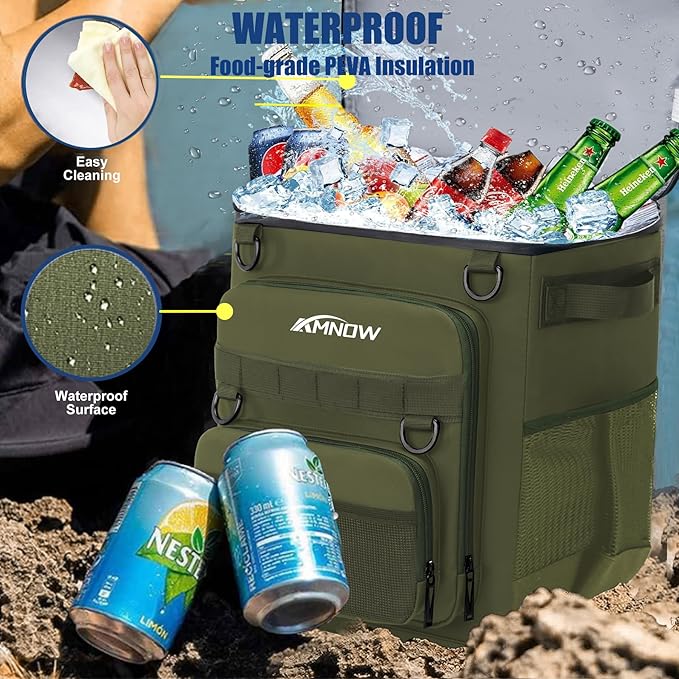Backpack Cooler Insulated Leak Proof for Men Women 50 Cans Soft Cooler Backpack Insulated Waterproof Large Capacity Coolers Bag Portable for Lunch Camping Travel Picnic Hiking