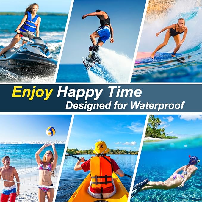 Large Waterproof Phone Pouch Floating, Waterproof Phone Case for iPhone 14 15 Pro Max 13 Plus 12 11 Samsung S23 Ultra S22 up to 8.5'', IPX8 Water Proof Phone Dry Bag for Swimming Kayaking Vacation