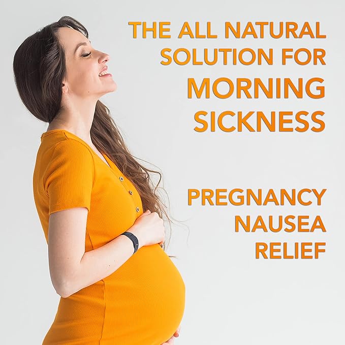 Nausea Relief Wristband for Motion and Sea Sickness | Anti-Nausea Acupressure Bands for Morning Sickness | Sea Bands for Motion Sickness Relief. (Inky Black)