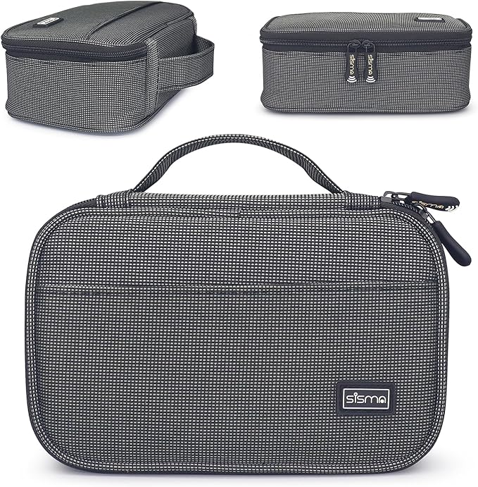 sisma Travel Electronics Organizer Tech Accessories Case Small Carrying Bag for Charging Cables Phone Chargers USB Plugs Power Cords Earbuds Adapter - Special Edition