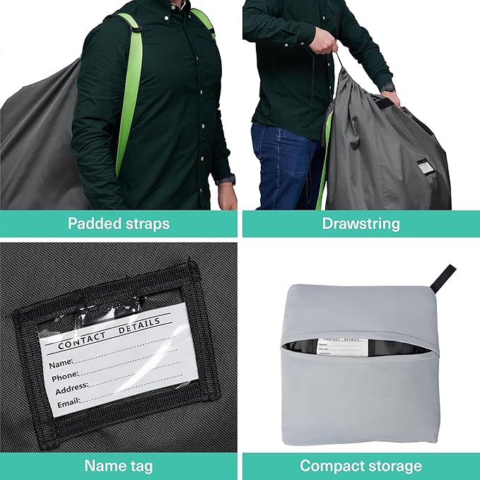 Bramble Large Stroller Bag for Airplane Travel Gate Check in Waterproof 116x53cm (Black)