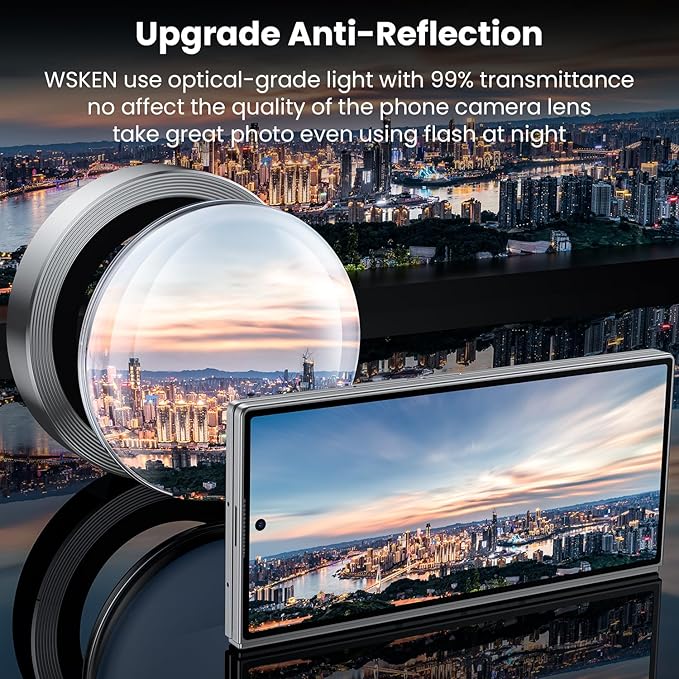 WSKEN for Z Fold 7 Camera Lens Protector Case Cover - Ultra HD Anti-Reflective Tempered Metal Glass Anti Scratch Rear Camera Screen Protector Film for Samsung Galaxy Z Fold 7 5G Accessories,Silver