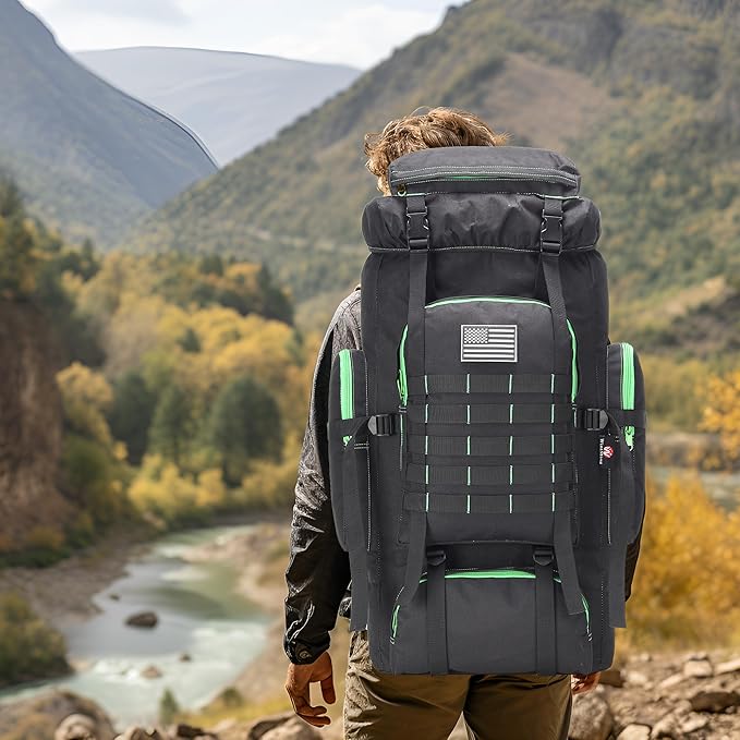 Hiking Backpack for Men 70L/100L Camping Backpack Military Rucksack Molle 3 Days Assault Pack for Climbing