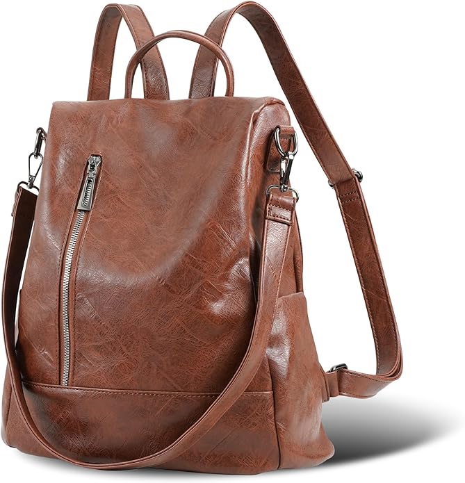 Women Backpack Purse PU Leather Anti-theft Casual Shoulder Bag Fashion Ladies Satchel Bags