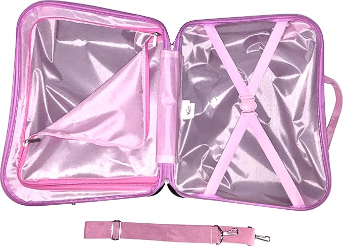 Fast Forward Ride-On 18" Suitcase For Kids/Tow-Along Toddler Carry-On Luggage With Wheels (Minnie Mouse)