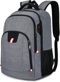 Travel Laptop Backpack, Anti Theft Backpack for Men and Women with USB Slit Business Computer Backpack Bag (Grey, 15.6 Inch)