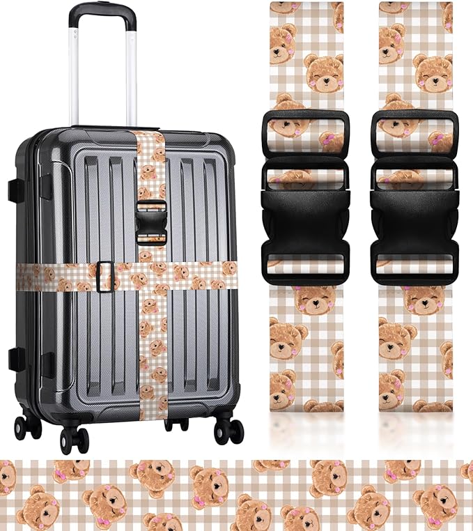 Luggage Straps for Suitcases Travel Belt Luggage Band Heavy Duty Traveling Luggage Identifier Cute Women Girls Unique Accesory,
