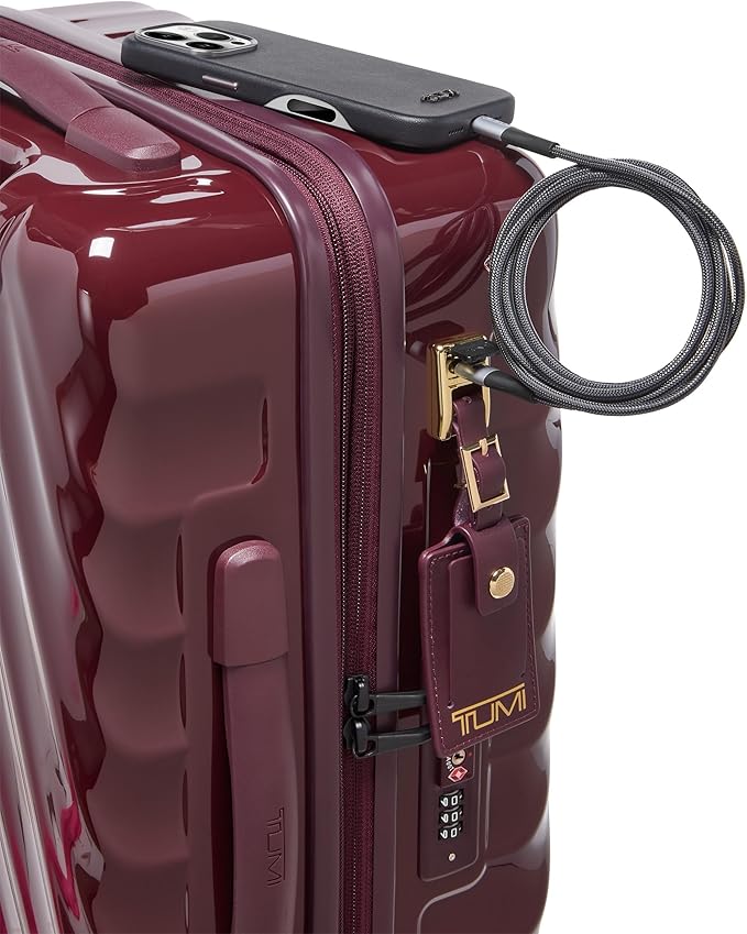 TUMI - 19 Degree International Expandable 4 Wheeled Carry-On - Hard Shell Suitcase - 21.8" X 14.0" X 9.0" - Wine