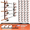 Fishing Rod Holder for Garage, H5 Wall or Ceiling Mounted Fishing Pole Holders with Soft Protective Pad, Fishing Rod Storage Organizer, Horizontal Fishing Rod Wall Mount Nets Storage (8 PACK)