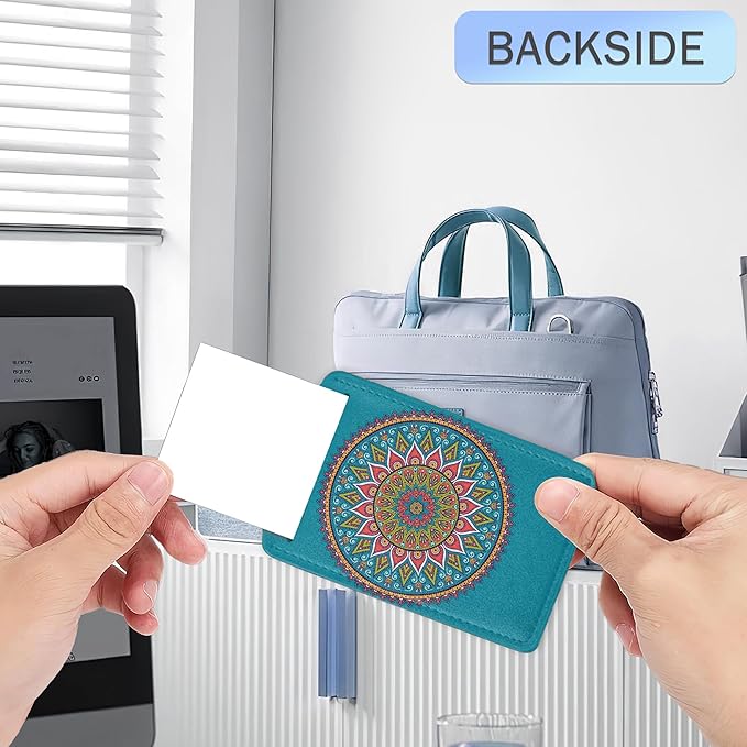 Luggage Tags for Suitcase,Flower Mandala Luggage Tags of Set 2 Leather Identifiers Privacy Cover with Stainless Steel Loop for Women Men Travel Bag Suitcase