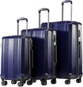 Coolife Luggage Expandable Suitcase PC+ABS 3 Piece Set with TSA Lock Spinner 20in24in28in