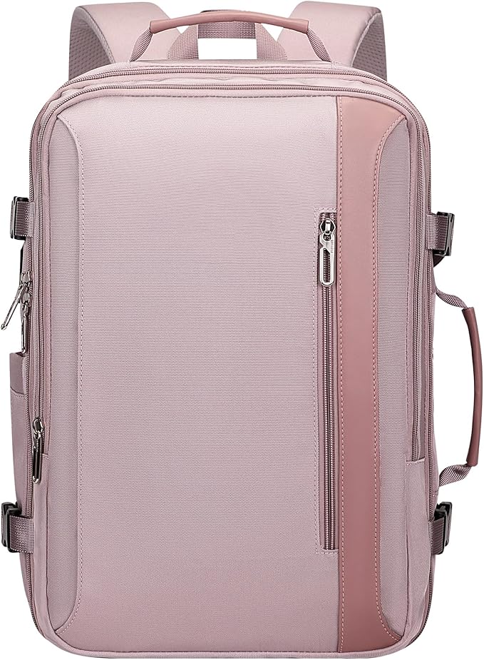 PIJUSHI Travel Backpack for Women Expandable Carry on Luggage Backpack Airline Approved Personal Item Laptop Bag(PE034 Light Purple)