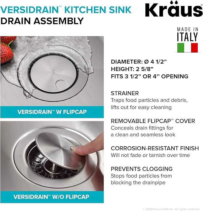 KRAUS Dex 17-inch Undermount 16 Gauge Stainless Steel Single Bowl Kitchen Sink, KA1US17B
