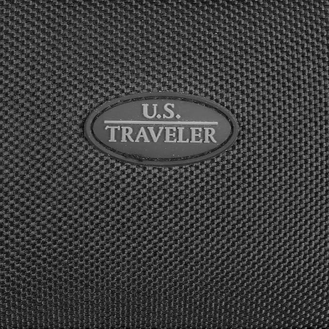 U.S. Traveler Lightweight Rolling 20" Carry On Luggage Softside Suitcase, Black, 2 Wheel Single