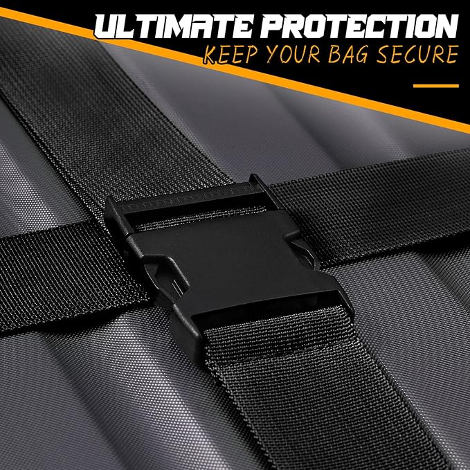 Eccliy 12 Pack Luggage Straps Suitcase Belts Wide Adjustable Packing Straps Travel Belts Accessories for Business Packing(Black)