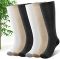 SONORAN Bamboo Viscose Compression Socks for Women & Men (6 Pairs) 20-30 mmHg Knee High Support for Nurses Travel Pregnant