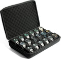 Hardshell watch case, 18 slots watch travel case for men's women's, watch display organizer box holder with form-fitiing watch pillow
