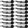 16 Pcs Cambuckle Tie Down Straps 1763lbs Break Strength Securing Straps 1'' x 15 ft Cambuckle Tie Downs with S Hook for Motorcycle, Kayak, Car, Truck, Boat Moving, Securing Cargo(Black)