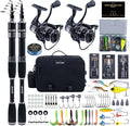 Goture Fishing Rod and Reel Combo,Fishing Pole,Telescopic Fishing Rod Kit with Spinning Reel, Telescopic Fishing Pole with Carrier Bag for Freshwater Saltwater for Men Women