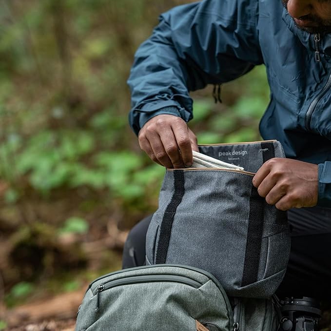 Peak Design Field Pouch V2, Charcoal, 2-in-1 Organizer and Sling Bag, Adjustable Shoulder Strap and Integrated Belt Loops, Weatherproof Nylon Canvas, Organizer Pouch or Carry Bag for Men and Women