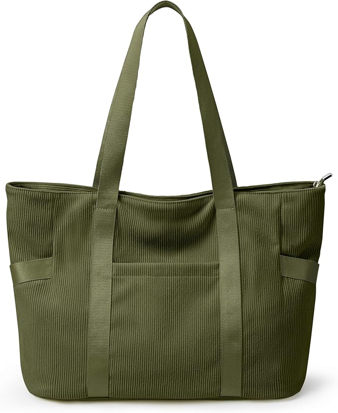 Tote Bag for Women with Zipper, Travel Tote Bags with Compartments Large Shoulder Bag Handbag for Gym Work School