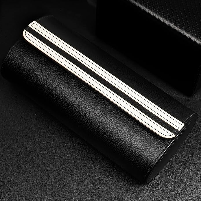 MOZSLY Watch Roll Travel Case 3 Slots Portable Box for Men and Women Watches Organizer Storage Holder PU Leather