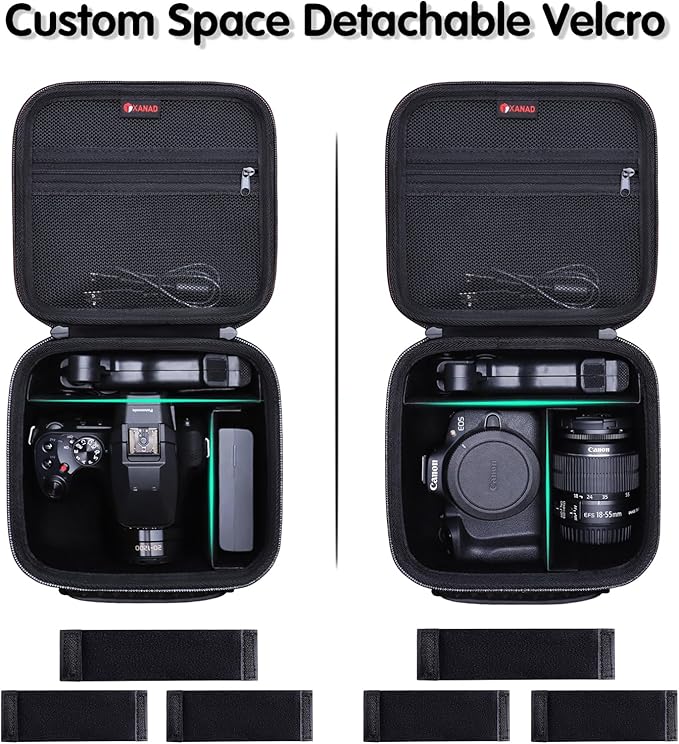Hard Camera Case Bag Compatible with Canon EOS Rebel T7/T100/T6/R50/R6 or Kodak Pixpro AZ405/AZ425/AZ255/AZ401/AZ252/AZ528 DSLR Camera,for Canon Sony Kodak Panasonic Nikon Mirrorless Camera,Black
