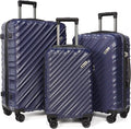 Luggage Sets Suitcases with Wheels Suitcase set Hardshell Luggage sets Clearance Luggage sets with TSA Lock 20/24/28 Inch Luggage Lightweight Suitcases with Wheels (Navy Blue)