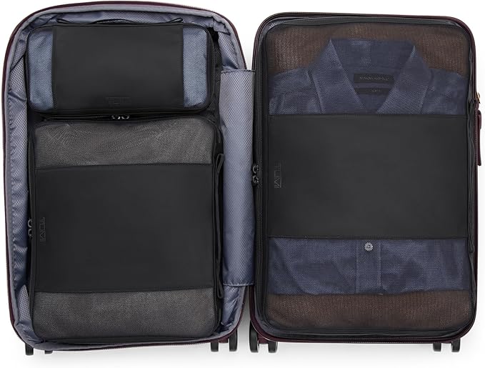 TUMI - 19 Degree International Expandable 4 Wheeled Carry-On - Hard Shell Suitcase - 21.8" X 14.0" X 9.0" - Wine