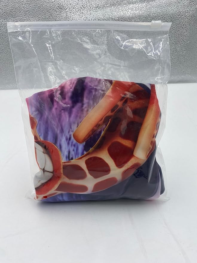 7-Mi 3D Print Design Travel Suitcase Protector Trolley Case Cover 19"-30" Sleeve (M(Fits to 22"-24" Trolley Case), Giraffe(New Version))