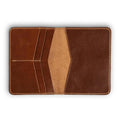 PEGAI Standard Full Grain Crazy Horse Leather Passport Holder | Custom Travel Passport Cover & Organizer | Handcrafted Leather Passport Wallet for Men and Women | Pike (Taba)