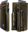 Men Wallet,with Money Clip Coins Pocket ID Window,Slim Front Pocket RFID Blocking Pop-up Card Holder 3.9"x 2.7", Gift Boxed