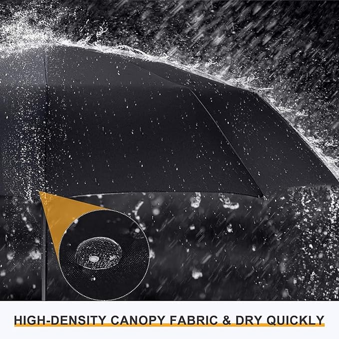 Liberty Imports 3 Pack Windproof Travel Rain Umbrellas - Compact, Light, Automatic, Strong and Portable - for Men and Women