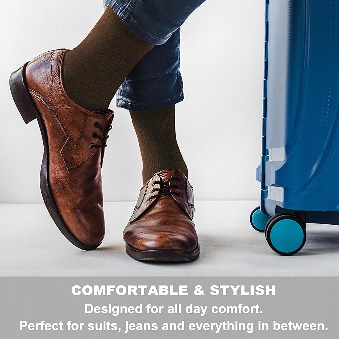 NEWZILL Copper Compression Socks for Women & Men 15-20mmHg Cotton Rich Odor Control Dress Socks for Business Casual Running Medical Athletic Support, Edema Diabetic Relief