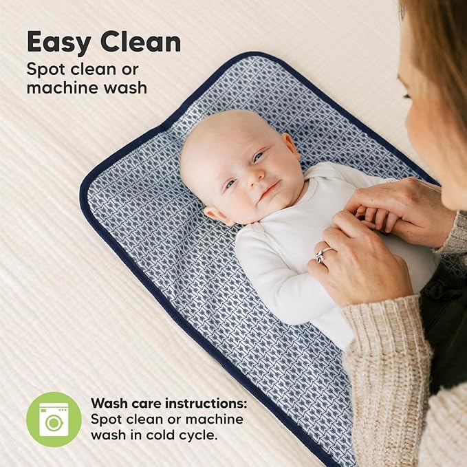 KeaBabies Portable Diaper Changing Pad, Easy Wipe Clean - Foldable Waterproof Baby Changing Mat for Diaper Bag, Compact, Lightweight, 25x13 Baby Changer Travel Essential, Machine Washable (Planets)
