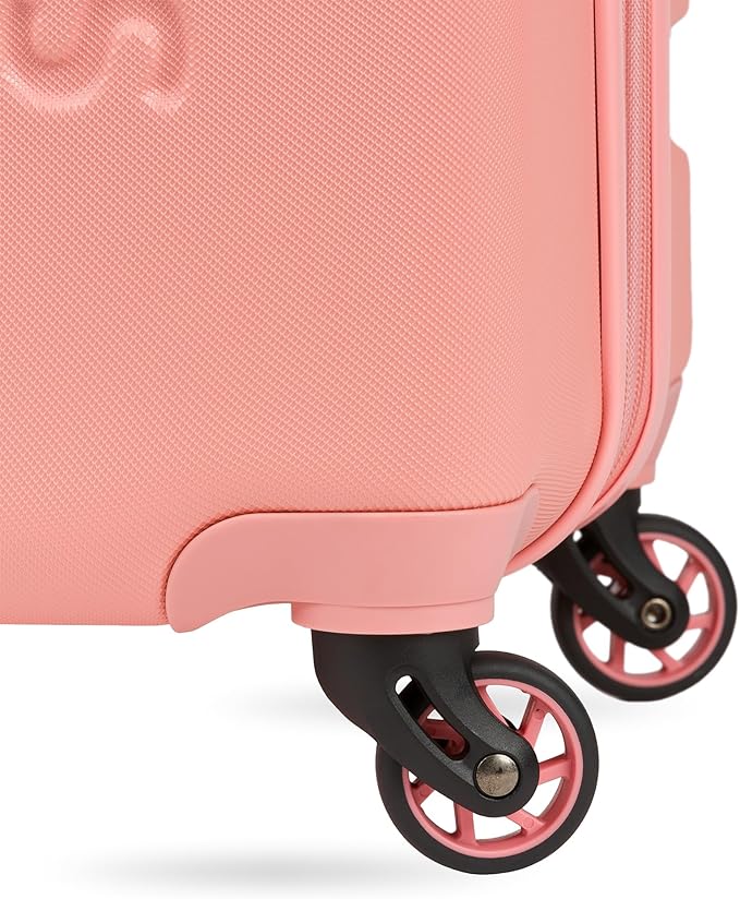 SwissGear 7366 Hardside Expandable Luggage with Spinner Wheels, Coral Almond, Checked-Large 27-Inch