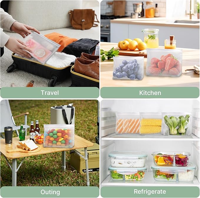 5 Pack Clear Toiletry bags, TSA Approved Quart Size Zipper Bags, PEVA Material Leakproof Travel Makeup Cosmetic Bags, Carry on Airport Airline Compliant Bags for Wome&Men