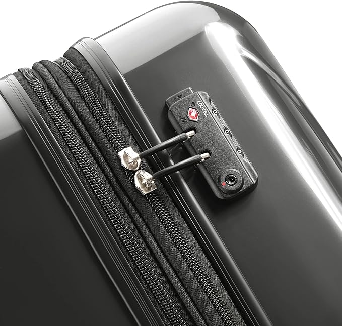 DELSEY PARIS Helium Aero Hardside Expandable Luggage with Spinner Wheels, Brushed Charcoal, 2-Piece Set (19/24)