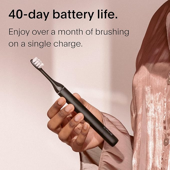 Sonic Electric Toothbrush with UV Travel Case - 40-Day Battery- Designed in California - Electric Toothbrushes Adults - Slim Travel Tooth Brush