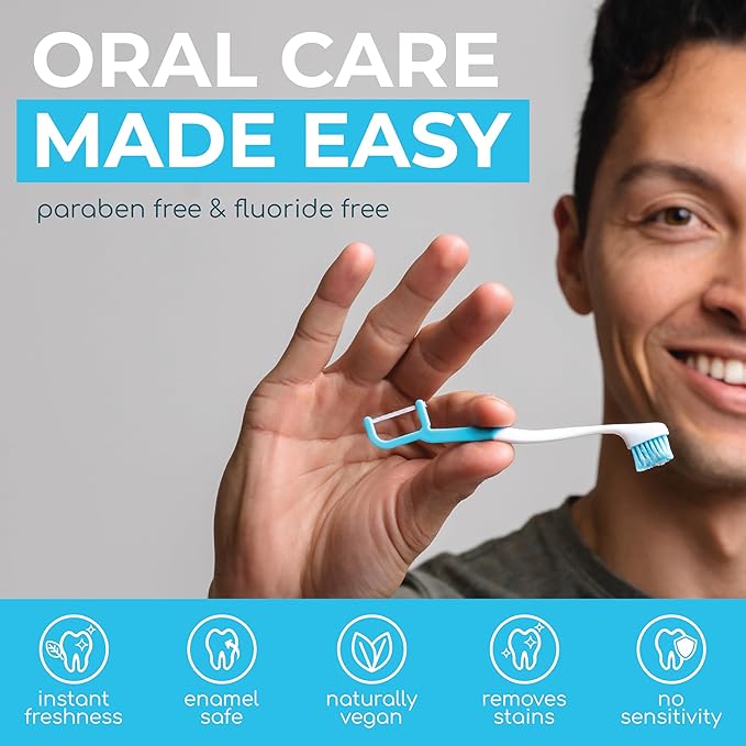 The Evolution of Oral Care | 4-in-1 Tool (Paste + Brush + Floss + Pick) | Individually Wrapped | Disposable | Prepasted Travel Toothbrushes | Small Adult Toothbrush - (120-Pack)