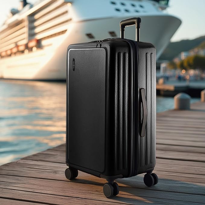 Luggage Sets 2 Piece, 24 Inch Suitcase and 28 Inch Luggage with Spinner Wheels, Durable Hard Shell Suitcase Set, Expandable Travel Suitcases with Wheels, Black