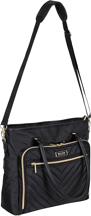 Kenneth Cole REACTION Chelsea Quilted Chevron 15" Laptop & Tablet Business Tote with Removable Shoulder Strap