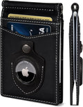 SERMAN BRANDS RFID Blocking Wallet Slim Bifold - Genuine Leather Minimalist Front Pocket Wallets for Men with Money Clip Gift