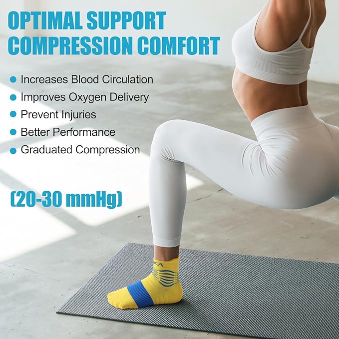 NEENCA Medical Compression Socks for Women & Men Circulation, Ankle Compression Stockings for Pain Relief, Plantar Fasciitis, Swelling, Neuropathy, Runner, Nurses, Travel, Pregnancy, Flying,20-30 mmHg