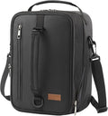 Expandable Lunch Bag for Men, (10.7L) Insulated Lunch Box, Portable Large Cooler Bag with Shoulder Straps for Men Women Adult for Work College Travel, Black