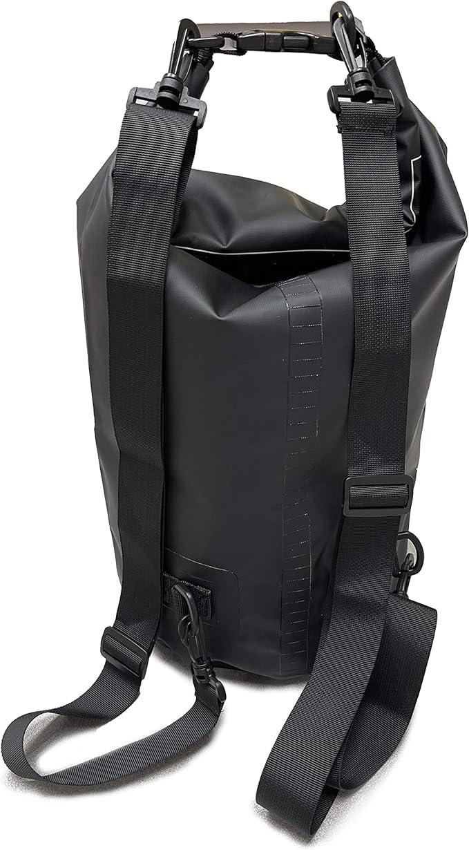 EliteShield Waterproof Dry Bag backpack Roll Top Closure Rafting Boating Black 10L With Free Phone case