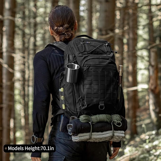 Mardingtop 30L Molle Military Backpack, Tactical Backpack for Men, Cordura Backpack for Hiking,Camping,Trekking