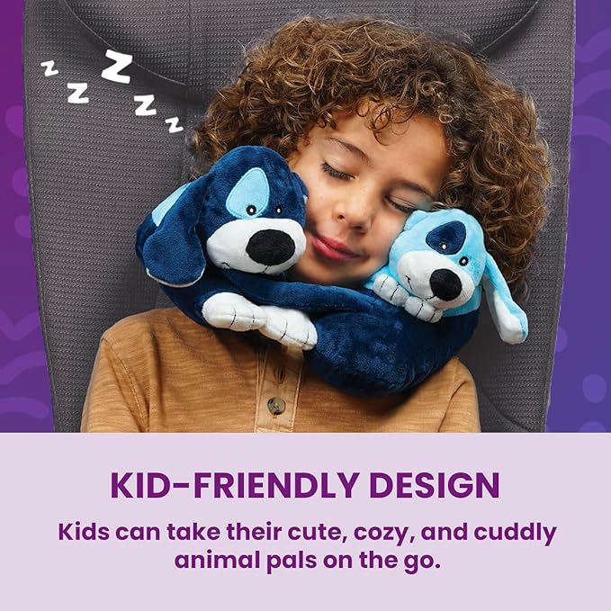 Cabeau Airplane Travel Pillow for Kids – Evolution Kids – Neck Support for Sleeping on Airplanes, Trains, and Cars – Cute, Cozy, and Cuddly Animal Pal for On-The-Go Journeys - (Pandas)