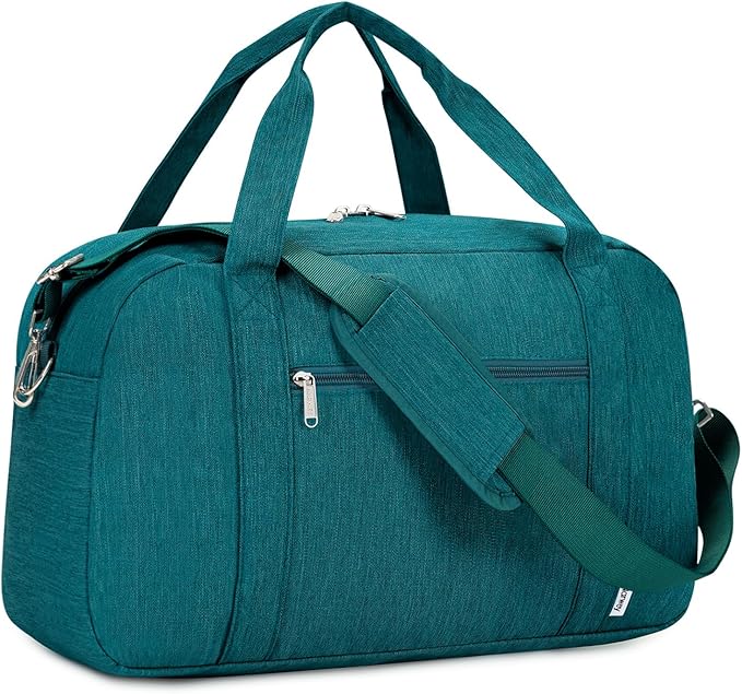 Narwey Carry on Bag 22x14x9 Airlines Approved, Carry on Duffle Bag for Airplane with Wet Pocket, Travel Duffel Bag Luggage Bag Weekender Overnight for Women Men (Teal)
